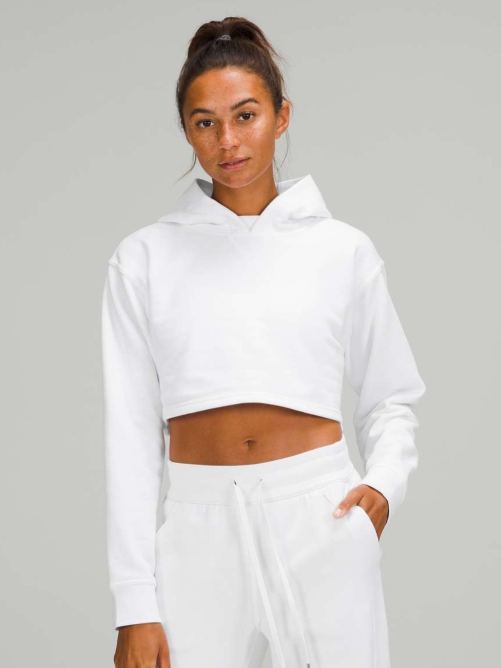 Lululemon All Yours Cropped Hoodie
White, size 12  NWOT